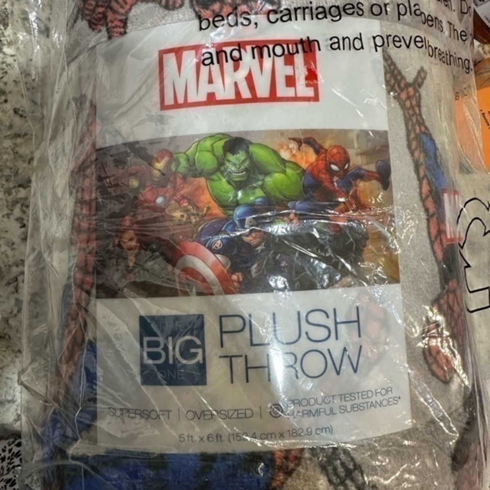 Spiderman plush throw blanket